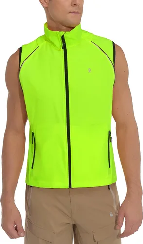 Vista 2 de Little Donkey Andy Mens Quick-dry Running Jacket Convertible UPF 50 Cycling Jacket Windbreaker with Removable Sleeves