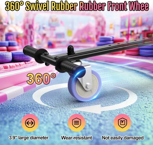 Vista 5 de Scooter Seat Attachment, Scooter with Go Kart for Kids Boys Girls Adults, LED Lights, Bluetooth(Include Go-Kart)