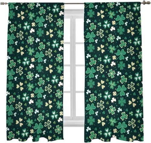 Vista 29 de Cortinas traslúcidas para camión rojo de Navidad de 45 pulgadas de largo, juego de 2 paneles de tablero de madera retro rústico con cuadros