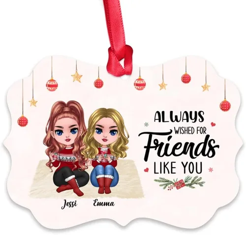 Vista 16 de Gossby Adorno de Navidad personalizado para mujeres, regalo de amistad de Navidad personalizado para mujeres con nombre, regalo de Navidad