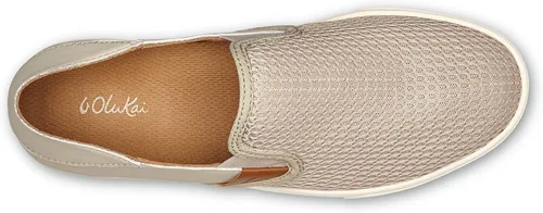 Vista 2 de OLUKAI Pehuea - Tenis sin cordones para mujer, zapatos casuales para uso diario, tacón caído y malla transpirable, ligeros y cómodos durante todo