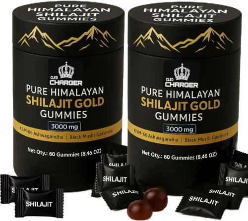 Vista 10 de Shilajit - Gomitas para hombres y mujeres 3000 mg Shilajit orgánico puro del Himalaya con Ashwagandha Gokshura Sin OMG, sin azúcar añadida Más