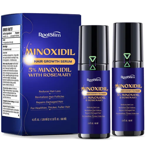 Vista 12 de 5% Minoxidil Hair Growth for Men and Women: Extra Strength Minoxidil Hair Loss Treatment Serum with Rosemary for Faster Stronger Thicker Hair Growth