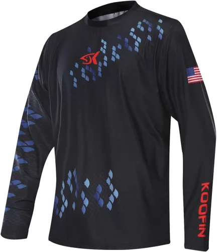 Vista 3 de Camiseta de pesca de lubina de manga larga con protección solar UPF50, ajuste seco, absorbe la humedad, ajuste holgado