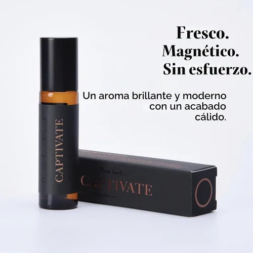 Vista 5 de Pure Instinct CAPTIVATE The Original - Perfume de aceite esencial con infusión de feromonas, colección para hombre, listo para la TSA