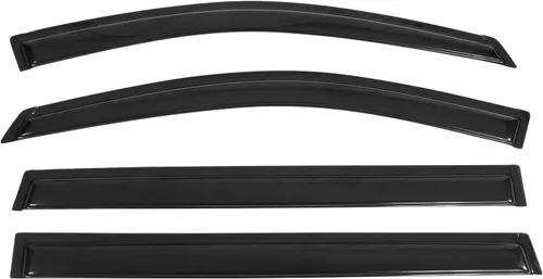 Vista 2 de IKON MOTORSPORTS - Visera de ventana compatible con Toyota Sienna XL20 2004-2010, estilo delgado, acrílico, tintado humo, lluvia, protección contra