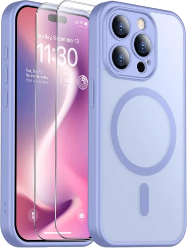 Vista 15 de SPIDERCASE Funda magnética translúcida diseñada para iPhone 11, con 2 protectores de pantalla de vidrio templado, antihuellas, para iPhone 11 de 6.1