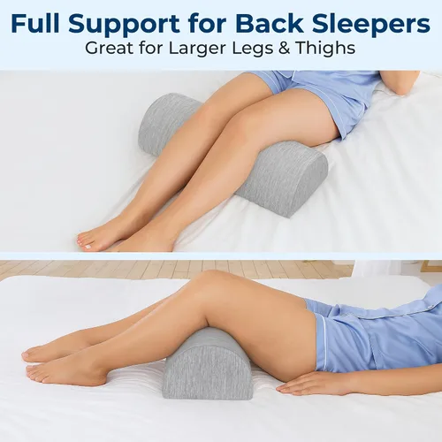 Vista 3 de 5 STARS UNITED Almohada de rodilla para dormir de espalda – Funda refrescante – Cojín de espuma viscoelástica para aliviar el dolor de ciática