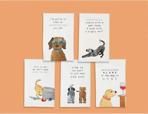 Vista 3 de Mud Pie Happiness Starts - Toalla pequeña para perro