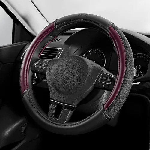 Vista 14 de Skechers Funda para Volante Air-Cooled, Funda para Volante de Automóvil de Cuero de Malla Air-Cooled, Ajuste Universal 14" 1/2-15", Protector de Azul