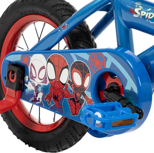 Vista 5 de Huffy Disney and Marvel 12/16 Inch Boys Bikes, Multiple Color Options Azul Spidey y sus increíbles amigos
