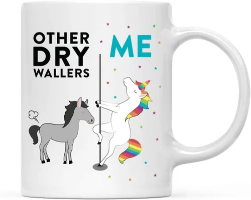 Vista 54 de Andaz Press Funny Quirky - Taza de té de café de cerámica de 11 onzas, regalo de agradecimiento, otros actores yo, unicornio de caballo, 1 paquete