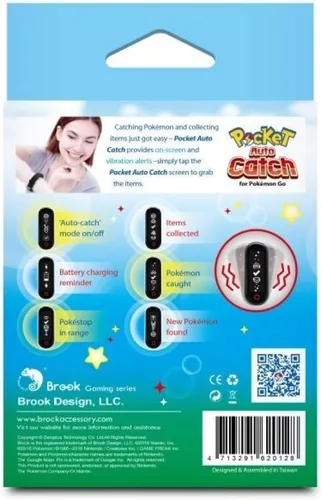 Vista 3 de Brook Pocket Auto Catch - Auto Catch compatible con Pokemon Go Plus - Atrapar Pokemon y recolectar elementos nunca fue tan fácil