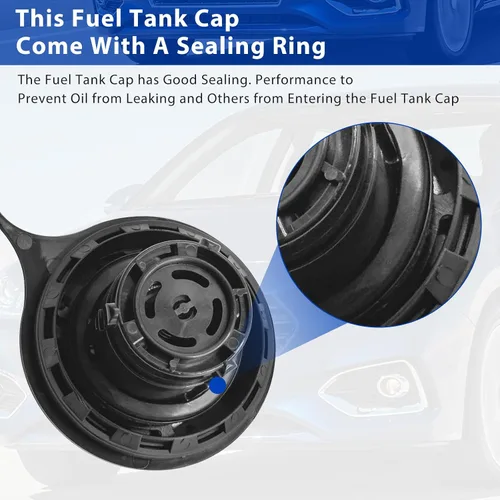 Vista 5 de FC975 Tapa del depósito de combustible Tapa de gasolina para Ford E-series Excursion Expedition F-150 F-250 F-350 F-450 F-550 Windstar Lincoln