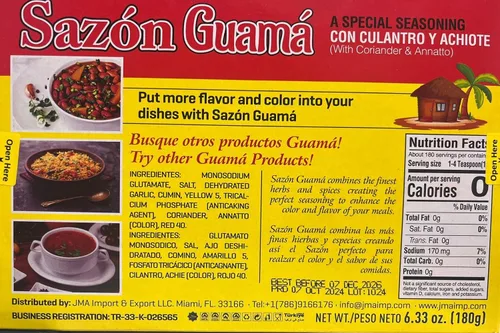 Vista 2 de Sazón Guama Seasoning with Coriander and Annatto, 6.33 oz, 2 Packs