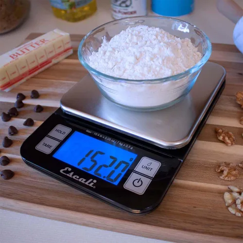 Vista 3 de Escali Nutro - Báscula digital de alimentos, aparato de cocina multifuncional, medición precisa de peso y control de porciones, hornear y cocinar