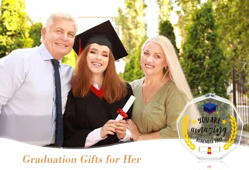 Vista 4 de WhatSign Placa de regalo de graduación 2025 – Placa acrílica de graduación de pisapapeles para clase de 2025, regalos de graduación para ella, él
