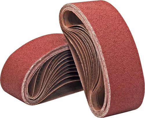 Vista 8 de 1 cinta de lija de óxido de aluminio de 42 pulgadas, papel de lija abrasivo de grano surtido 40/80/120/240 para lijadora de banda, paquete de 24