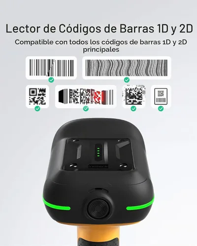 Vista 4 de Inateck Escáner de código de barras industrial Bluetooth, escáner de código QR 1D 2D inalámbrico con IP67 impermeable y a prueba de polvo, escáner