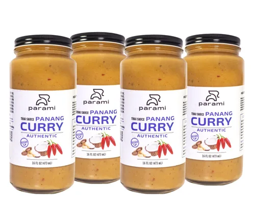 Vista 30 de Parami Salsa de curry tailandés tamaño 16 onzas (sin gluten, sin lácteos, sin nueces) (paquete de 1, verde)