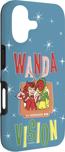 Vista 3 de Marvel WandaVision Wanda & Vision Retro TV Artwork - Carcasa para iPhone 17