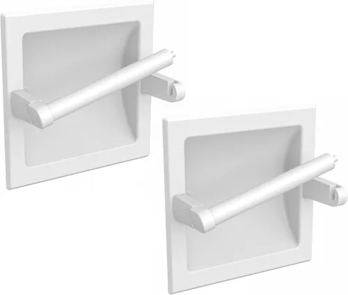 Vista 12 de Soporte de Papel Higiénico Negro Mate Empotrado para Rollos Grandes, Soporte de Papel Higiénico Negro Pivotante de Acero Inoxidable para Montaje