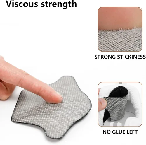 Vista 4 de 4 pares de protectores de zapatos, inserciones de cojín de talón trasero, zapatos sueltos demasiado grandes, protectores adhesivos reutilizables que