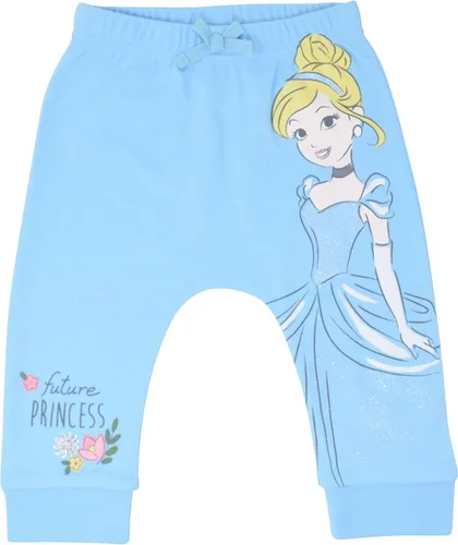 Vista 2 de Disney Princess Cenicienta Belle Ariel Aurora - Paquete de 3 pantalones para bebés y niñas, Amarillo