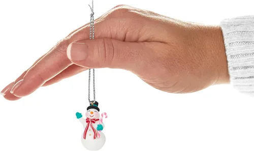 Vista 8 de Hallmark Keepsake Mini adorno de Navidad de 1.45 pulgadas, muñeco de nieve nostálgico, muñeco de nieve para coleccionistas, regalos
