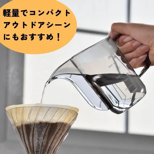 Vista 3 de Hario V60 - Hervidor de goteo "Air", 11.8 fl oz, negro transparente