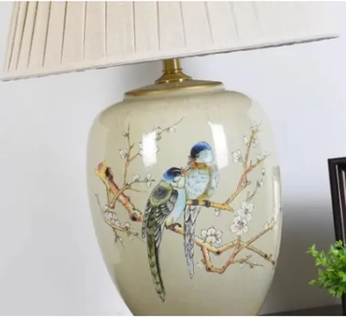 Vista 4 de Lamp for Desk Ceramic Retro Table Lamp Living Room Study Bedroom Bedside Table Decorative Lamp Creative Hotel Table Lamp Desk Lamps for Home