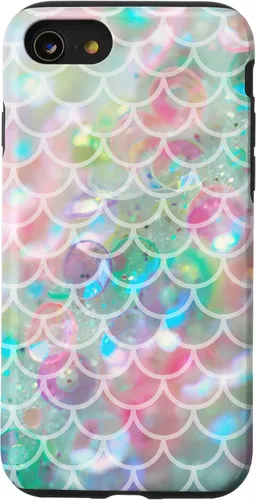 Vista 18 de Funda para iPhone 16 Mermaidcore Aesthetic Scales Ombre Pastel Sirencore