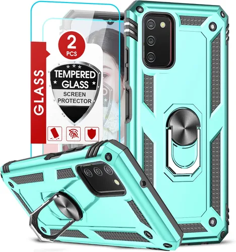 Vista 156 de LeYi Funda para Samsung Galaxy A05 (no compatible con A05S) con protector de pantalla y protector de lente de cámara, funda resistente de grado Negro