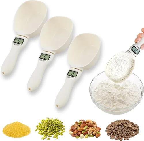 Vista 8 de Cuchara medidora de alimentos, cuchara medidora digital, balanza de cuchara de pesaje de 28.22 oz/0.00 oz de alta precisión con pantalla LCD