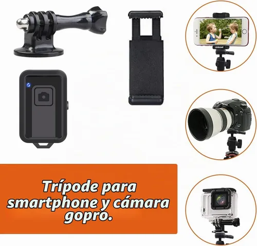 Vista 2 de Trípode para Teléfono, Trípode Pulpo Linkcool con Soporte de Montaje para Teléfono con Control Remoto Inalámbrico Usar como Trípode para iPhone