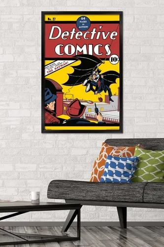 Vista 2 de 24 x 36 DC Comics Batman - Detective #1 Póster de pared, 36 pulgadas de largo x 24 pulgadas, versión enmarcada en negro Versión con marco negro