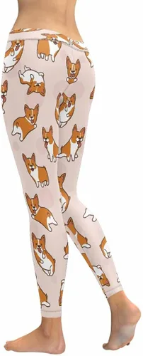 Vista 2 de InterestPrint Cartoon Character and Decorative Light-Weight Elastic Pants, Women Running Leggings S - 3XL