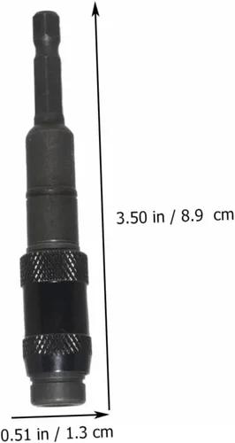 Vista 3 de TEHAUX Soporte de punta de poste magnético universal para broca de broca, soporte magnético para brocas, eje de extensión de broca, acero cromado