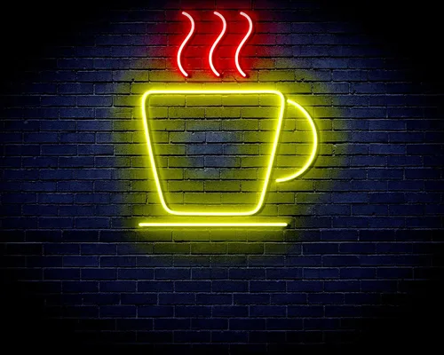 Vista 10 de ADVPRO Taza de café Tienda Flex Silicona LED Letrero de neón azul y rojo st16s33-fnu0041-br