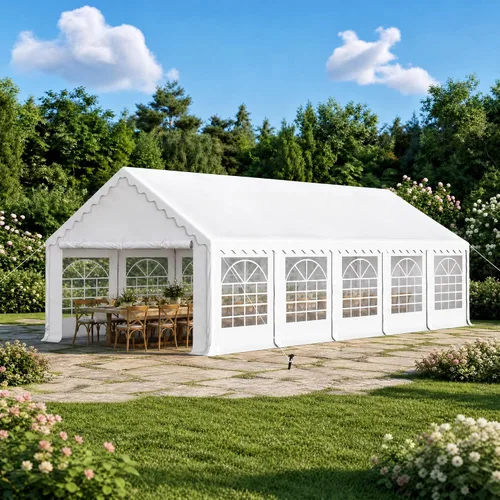 Vista 13 de PHI VILLA Carpa para Fiestas de Servicio Pesado de 20'x16' para Exteriores, Gran Toldo Comercial, Refugio para Eventos de Boda con Paredes Laterales