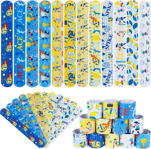 Vista 11 de Serencatcher 48pcs Slap Bracelets Party Favors for Birthday Baby Shower Party Supplies Gifts