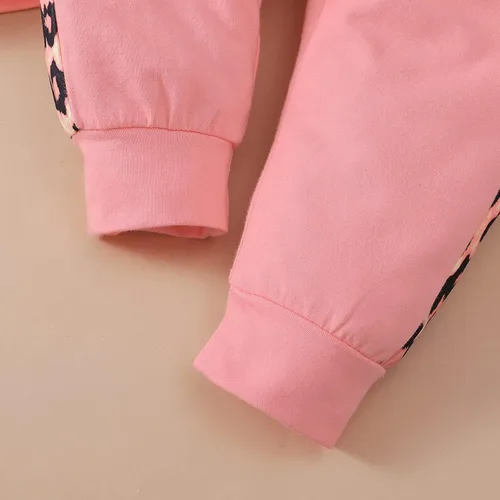 Vista 6 de Conjunto de ropa para bebé recién nacido, sudadera con capucha y pantalones, diadema para niña pequeña