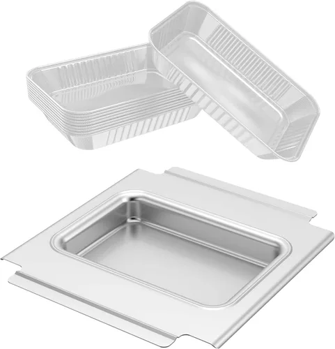 Vista 8 de Recogedor de grasa con 10 protectores de aluminio para Weber Spirit/Spirit II 200/300 Genesis y Genesis II LX200/300 Series Grill, pieza de repuesto