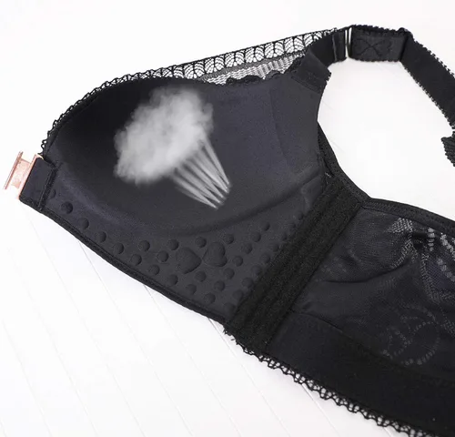 Vista 8 de Aivtalk Brasier push-up sin aros para mujer, copa moldeada con apertura frontal, talla grande
