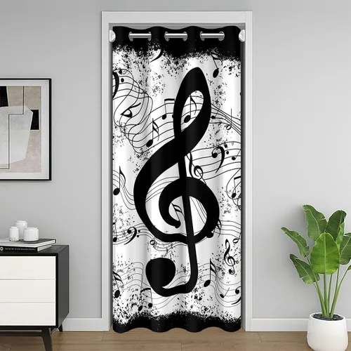 Vista 24 de Castle Fairy Cowboy Boots Door Curtain for Doorways Privacy Bohemia Musical Guitar Doorway Curtain Western Rustic Cowgirl All Season Blackout