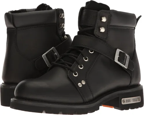 Vista 7 de Ride Tec 9143 Botas de trabajo negras con cremallera de encaje de 6 pulgadas para hombre