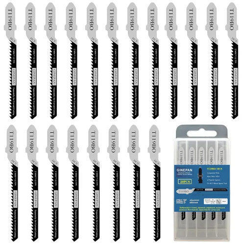 Vista 8 de Hojas de sierra de calar T Shank 20PCS T101BR con estuche