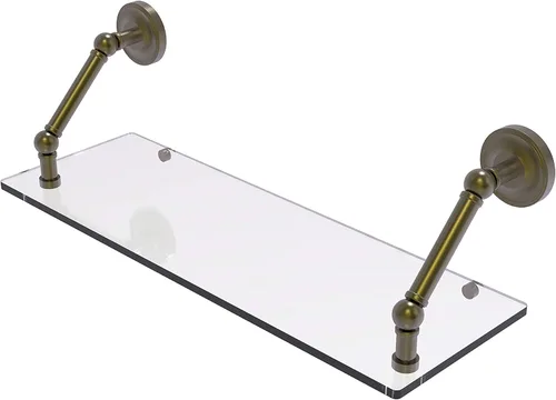 Vista 28 de Allied Brass PR-1/22-ORB Pr - Estante de vidrio con bordes biselados de 1 pulgada, 22 pulgadas, bronce aceitado