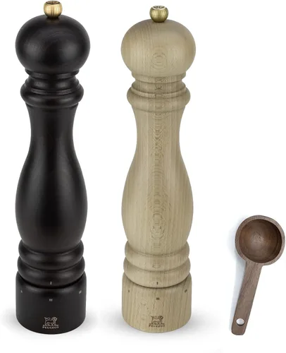 Vista 12 de Peugeot Paris u'Select - Molinillo manual de 6 ajustes de madera de haya con cuchara de especias de madera, fabricado en Francia
