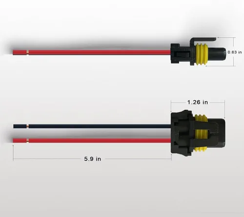 Vista 2 de 9005 9006 - Arnés de cableado hembra para faros delanteros antiniebla (paquete de 2)